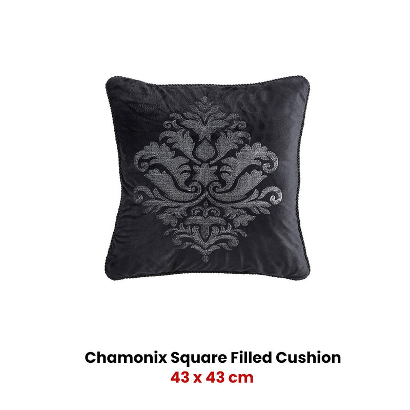 Davinci Chamonix Silver Square Filled Cushion 43 x 43cm