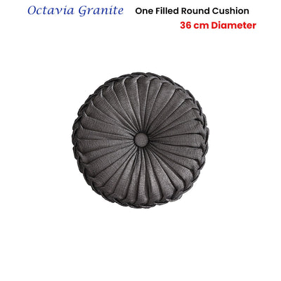 Davinci Octavia Granite Round Cushion 36cm Diameter