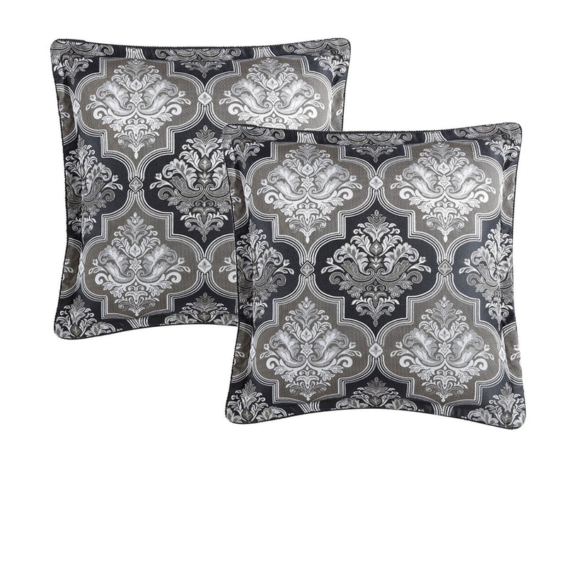 Davinci Pair of Chamonix Silver European Pillowcases 65 x 65cm