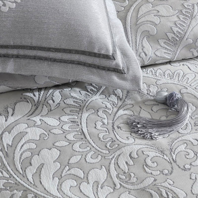 Davinci Alexander Silver Woven Jacquard Quilt Cover Set King