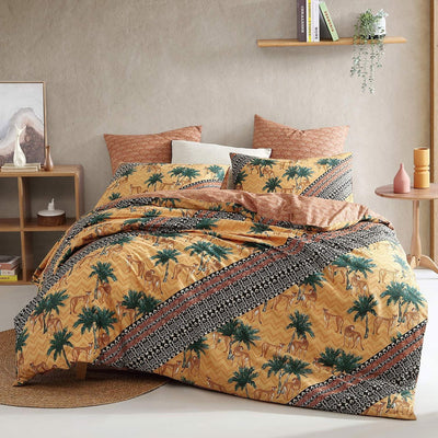 Logan and Mason Kalihari Sand Quilt Cover Set Super King