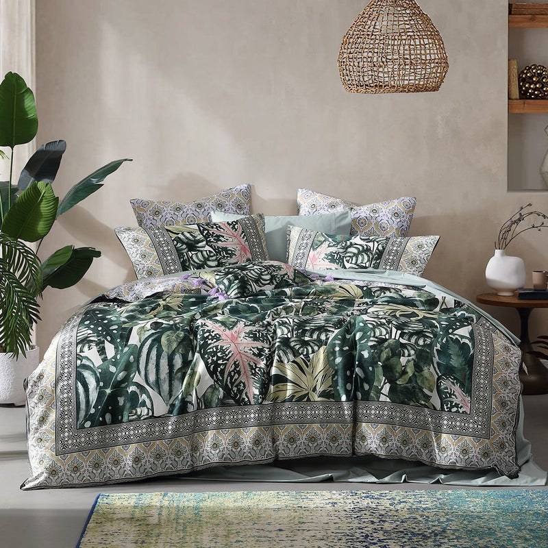 Logan and Mason 250TC Seda Multi Cotton Sateen Quilt Cover Set Queen