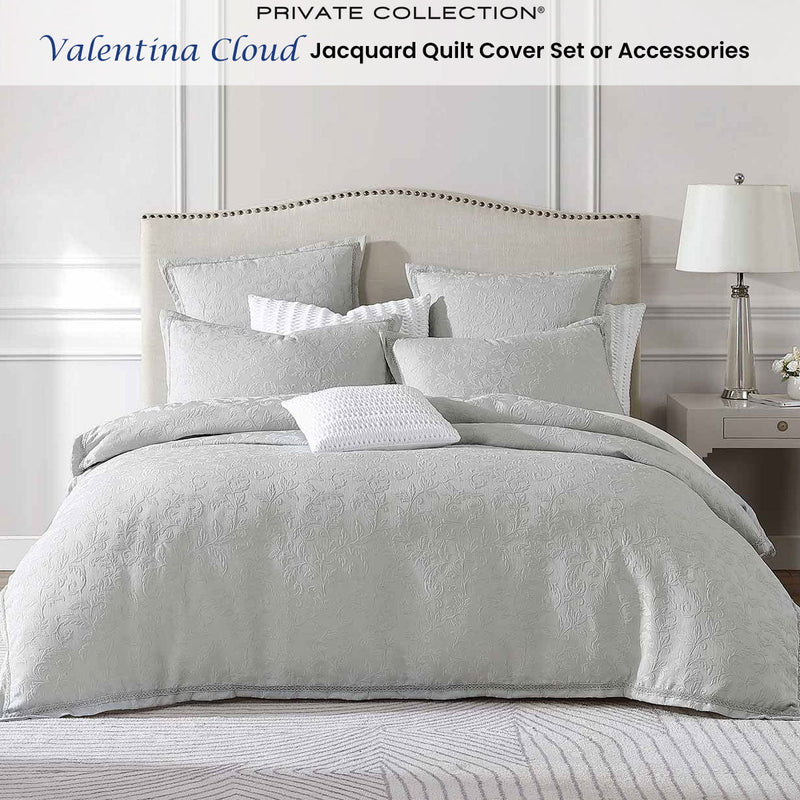 Private Collection Valentina Cloud Jacquard Quilt Cover Set King