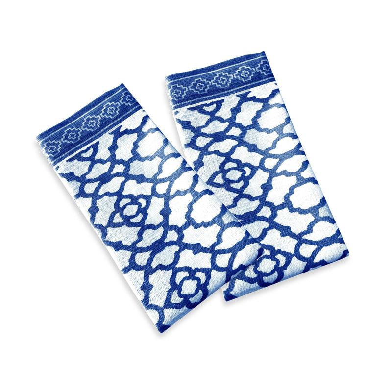 Rans Set of 2 Cotton Vintage Napkins - Indigo