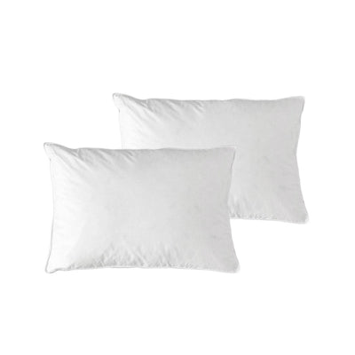 At Home Homewares Pack of 2 Standard Machine Washable Feather Pillows 45 x 70 +13 cm