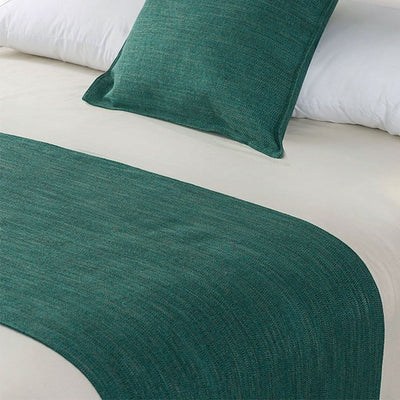 Jason Linen Look Teal Bed Runner Double/Queen