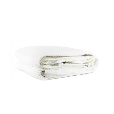 Jason Cotton Waffle Blanket White - Single