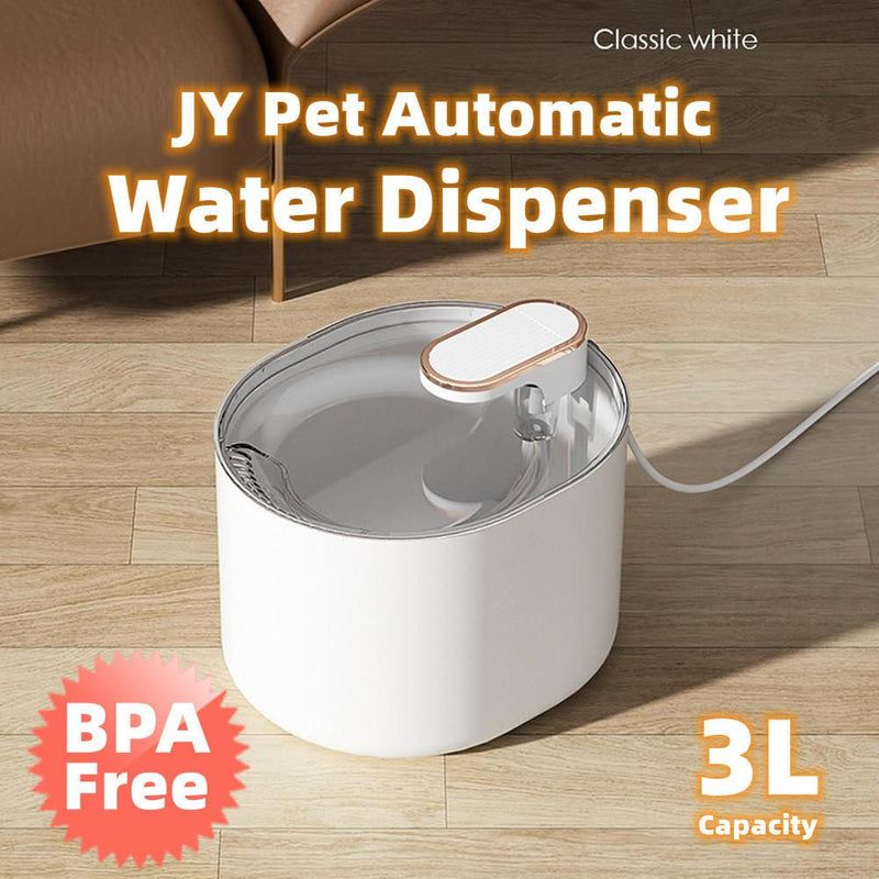 JY Pet Automatic Cat Water Dispenser Fountain  3L - White