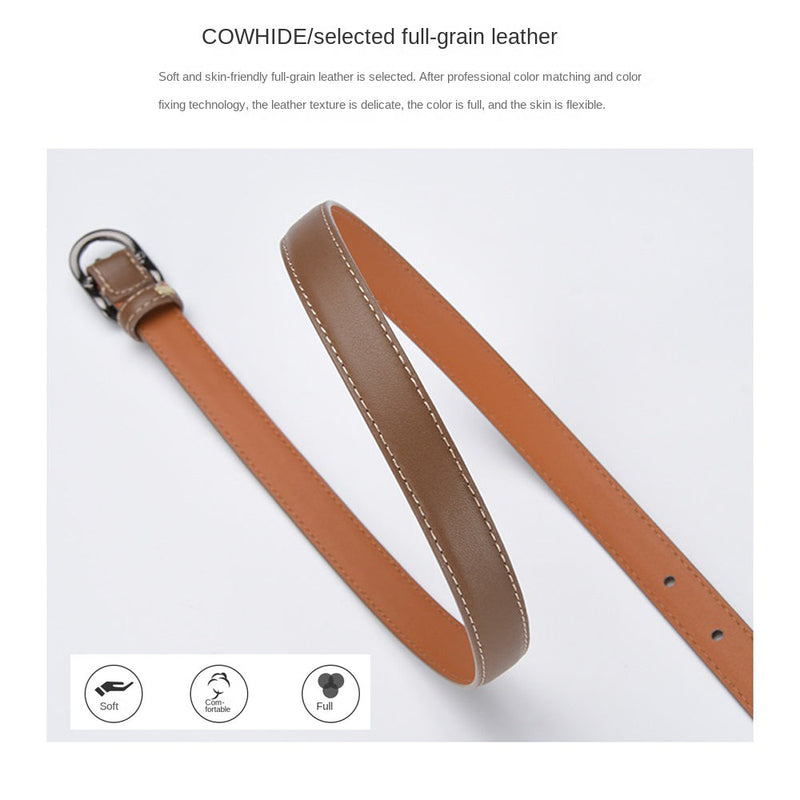 Luxury Top Layer Cow Leather Belt Women&