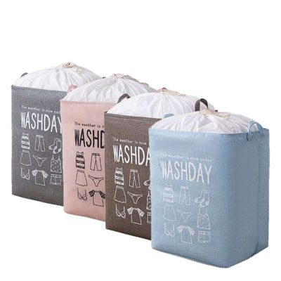 Ex-Large Capacity Collapsible Laundry Basket Foldable Washing Bin Hamper Linen (Pink)