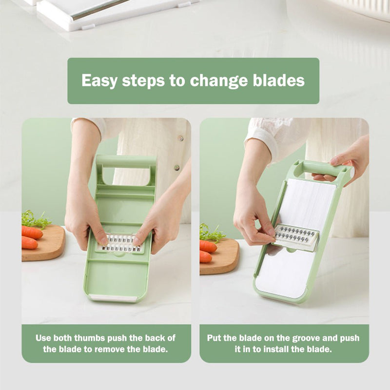 Vegetable Stainless Steel Chopper Multifunctional Food Slicer with Container Crusher Food Processor Pro Onion Grater Carrot Cutter