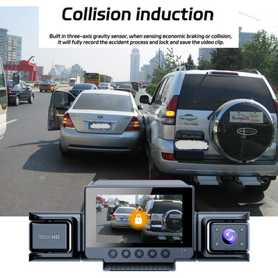 4-Channel 360° Panoramic 1080P HD Dash Cam Comes With 32GB TF Card