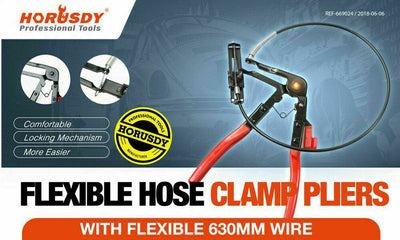 Long Hose Clamp Pliers 24" Flexible Extension Wire Oil Fuel Hose Clip Remove