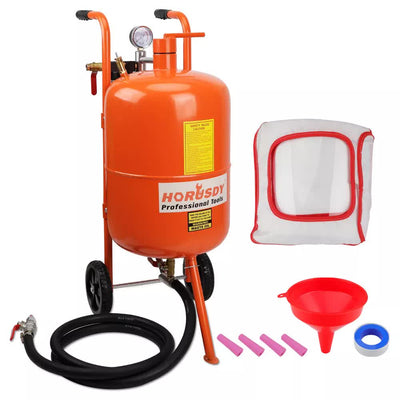 40L Sandblasting Tank Portable Sand Grit Blaster Abrasive Gun Car Trucks