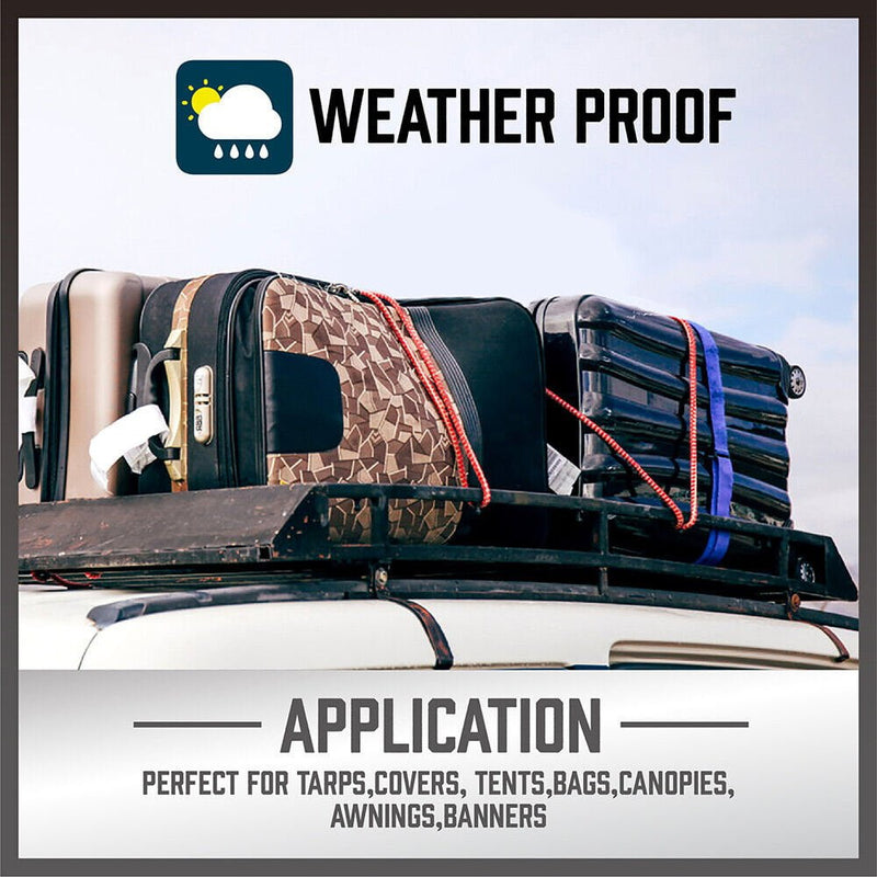 30-Piece Premium Bungee Cord Assortment Includes 10” to 40” Bungee Cords, Canopy Ties & Tarp Clips