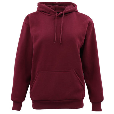 Adult Unisex Men's Basic Plain Hoodie Pullover Sweater Sweatshirt Jumper XS-8XL, Burgundy, 2XL