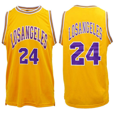 New Men's Basketball Jersey Sports T Shirt Tee Vest Tops Gym Chicago Los Angeles, Purple - Los Angeles 6, S