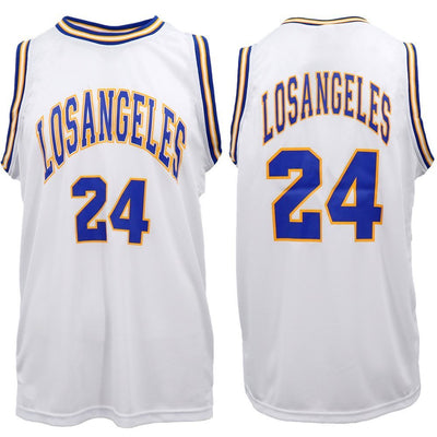 New Men's Basketball Jersey Sports T Shirt Tee Vest Tops Gym Chicago Los Angeles, Purple - Los Angeles 6, S