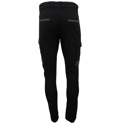 Men's Cotton Drill Cargo Work Pants UPF 50+ 13 Pockets Tradies Workwear Trousers, Navy, 32