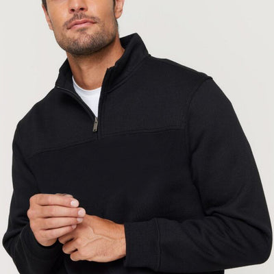 New Men's Unisex Adult Half-Zip Fleece Jumper Pullover Stand Collar Jacket Shirt, Dark Grey, XS