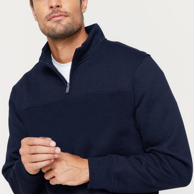 New Men's Unisex Adult Half-Zip Fleece Jumper Pullover Stand Collar Jacket Shirt, Dark Grey, XS