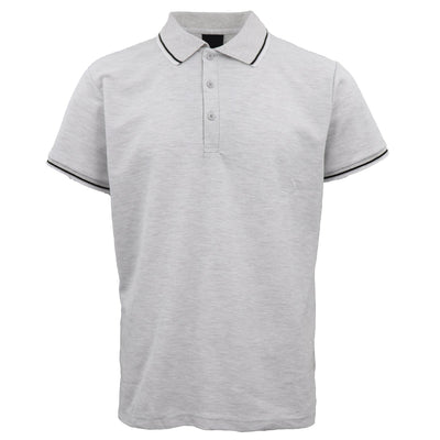 Men's Unisex Polo Shirts Basic Plain Breathable Tops Cotton Cascual Sport Shorts, White, L