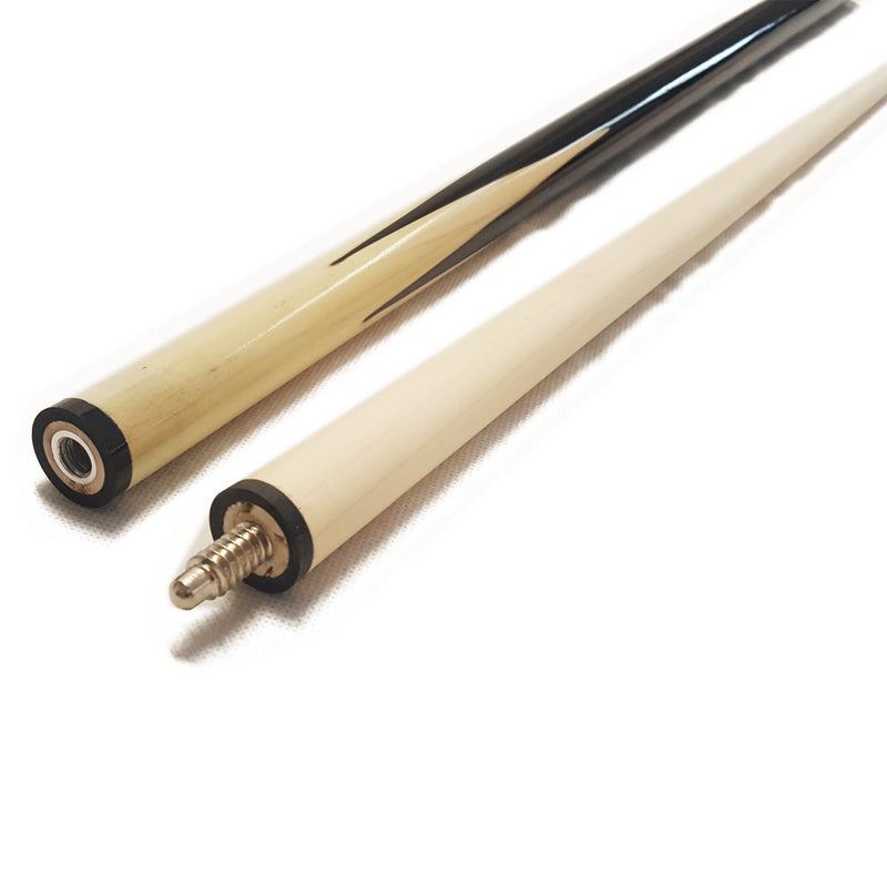 2x 48 Inch Short Wooden 2-Piece Pool Cue Billiard