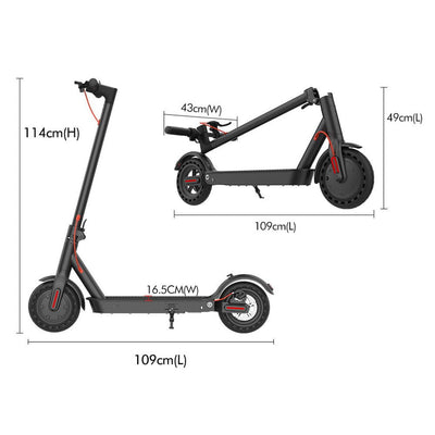 AKEZ M365 Electric Scooter Foldable Motorised Scooter Honeycomb Tires with shock Absorber Black A11E