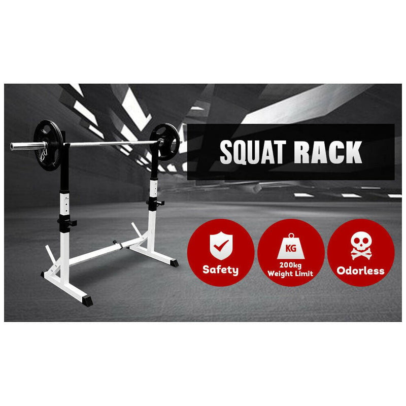 RBT3002 Squat Rack Sturdy Pair Standard Weight Fitness Lifting Stand