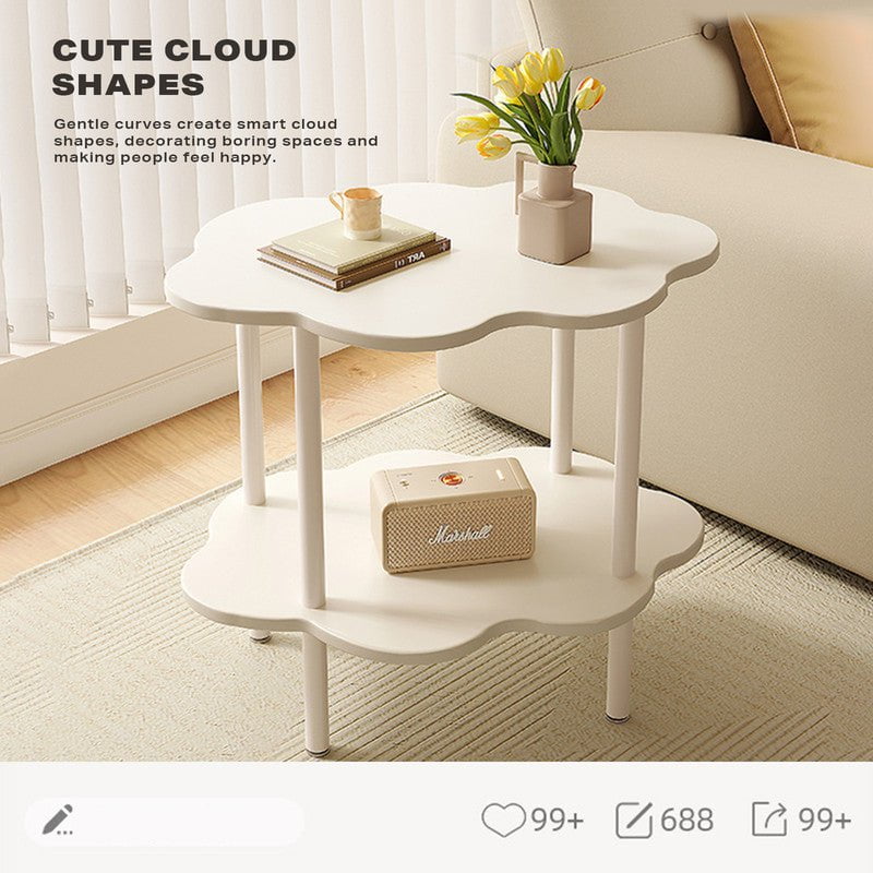 Coffee Table Tea Cloud Sofa Side Table Modern Creative Double-Layer Corner Table