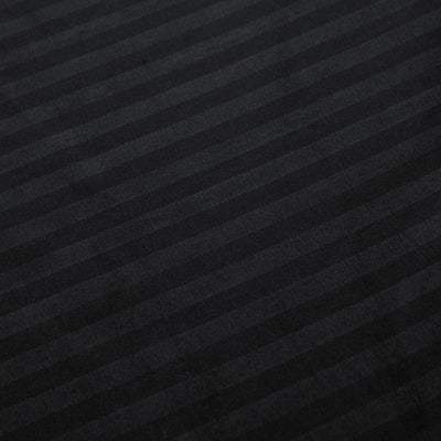 1000TC Ultra Soft Striped Queen Size Black Duvet Quilt Cover Set