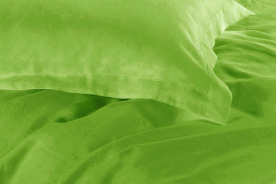 1000TC Tailored Super King Size Green Duvet Quilt Cover Set