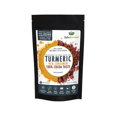 95% Organic Curcumin Extract Cocoa Flavour - Turmeric Powder With Black Pepper - Organic and with Black Pepper,