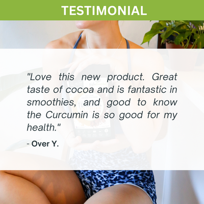 95% Organic Curcumin Extract Cocoa Flavour - Turmeric Powder With Black Pepper - Organic and with Black Pepper,