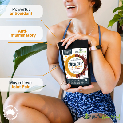 95% Organic Curcumin Extract Cocoa Flavour - Turmeric Powder With Black Pepper - Organic and with Black Pepper,