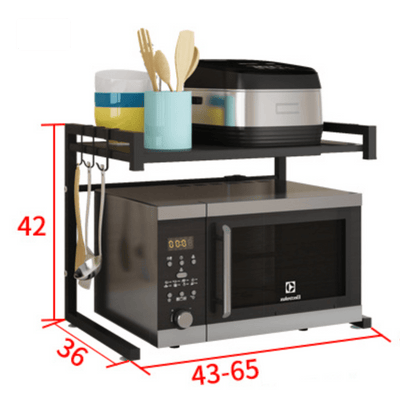 Adjustable Microwave Oven Storage Shelf White