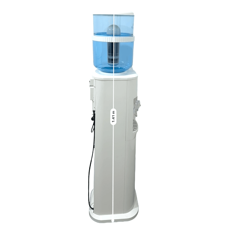 Luxurious White Free Standing Hot and Cold-Water Dispenser with Filter Bottle and LG Compressor