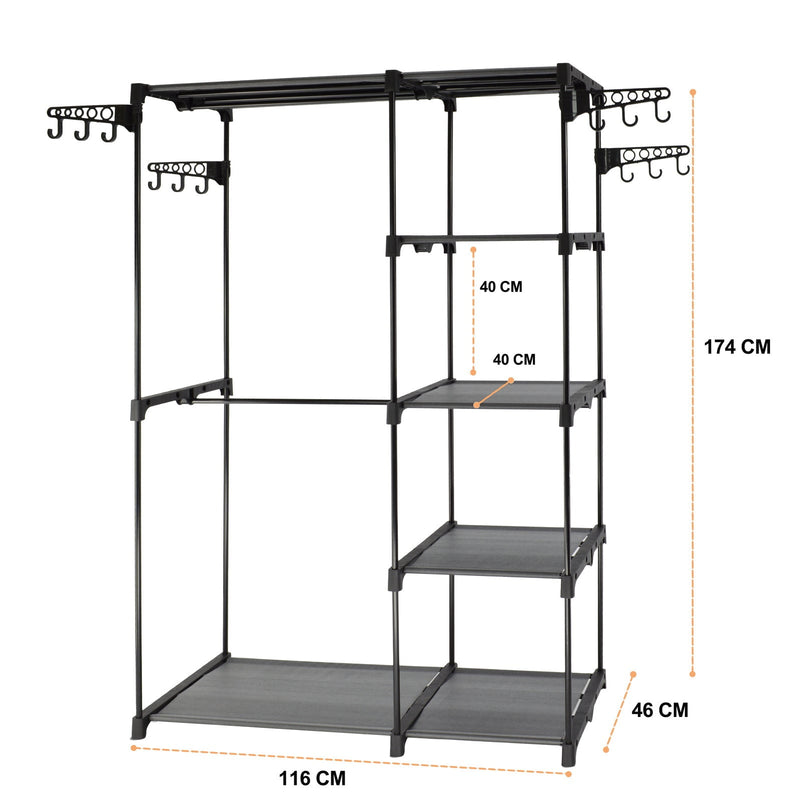 Sorti Freestanding Portable Closet Metal Wardrobe Garment Rack Hanger