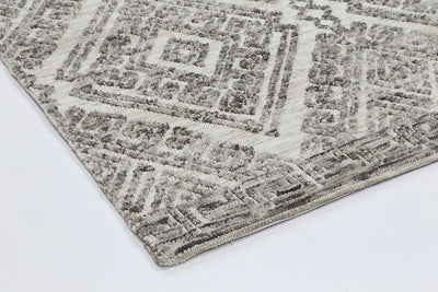 Amritsar Glenfalls Grey Tribal Rug 160X230