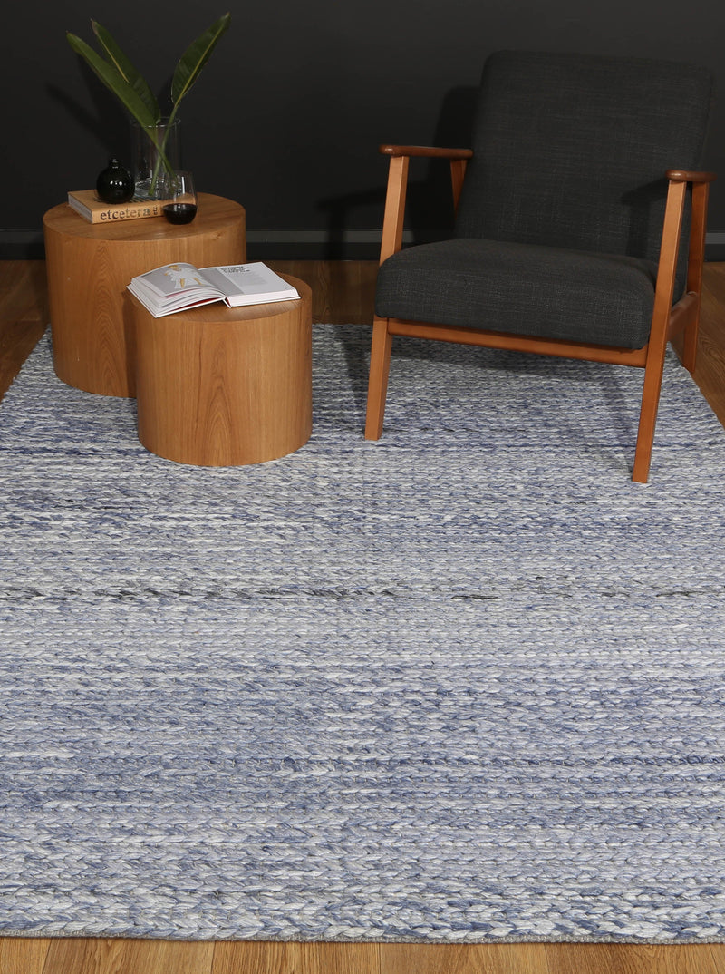 Harlow Cue Blue Wool Blend Rug 200x290