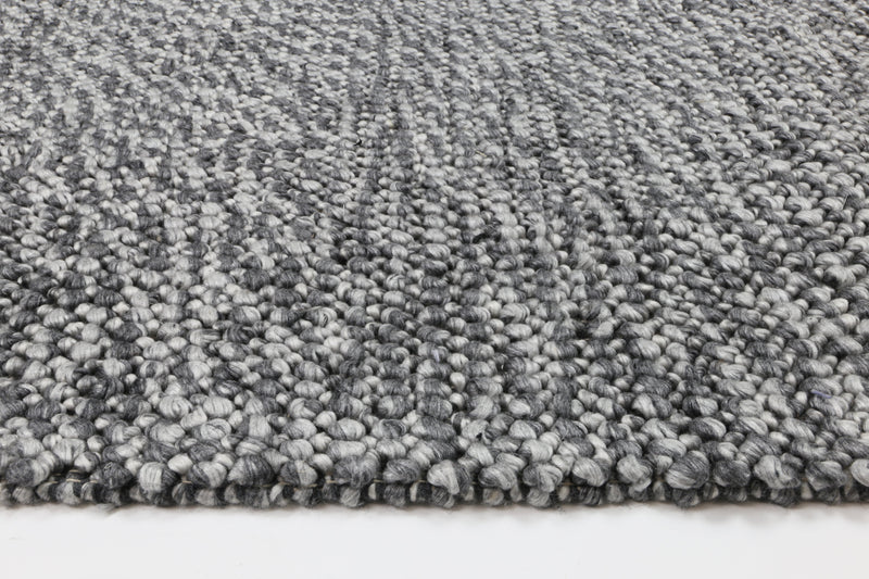 Harlow Loopy Charcoal Wool Blend Rug 200x290