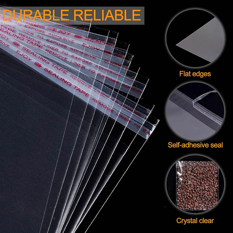 100Pcs Self-Adhesive Clear Opp Cellophane Bags with Air Hole - 40*46+4cm