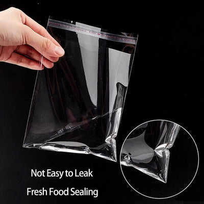 100Pcs Self-Adhesive Clear Opp Cellophane Bags with Air Hole - 40*46+4cm