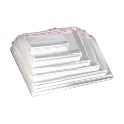 100Pcs Self-Adhesive Clear Opp Cellophane Bags with Air Hole - 10*12+3cm