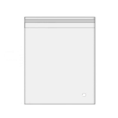 100Pcs Self-Adhesive Clear Opp Cellophane Bags with Air Hole - 12*14+3cm