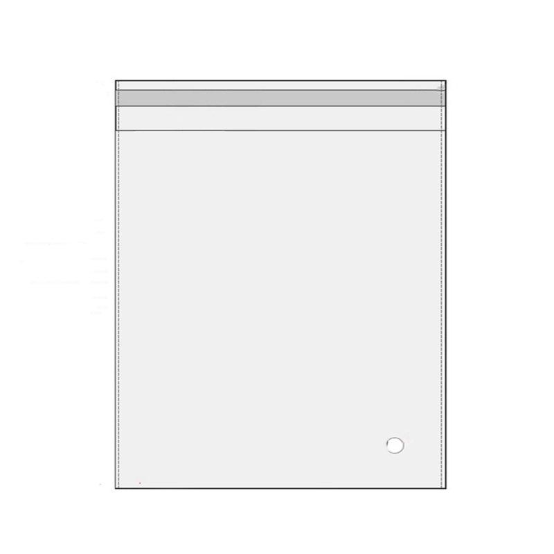 100Pcs Self-Adhesive Clear Opp Cellophane Bags with Air Hole - 12*14+3cm