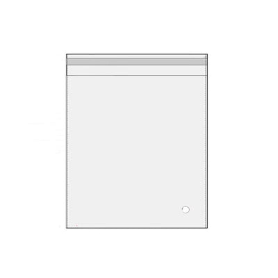 100Pcs Self-Adhesive Clear Opp Cellophane Bags with Air Hole - 15*19+3cm