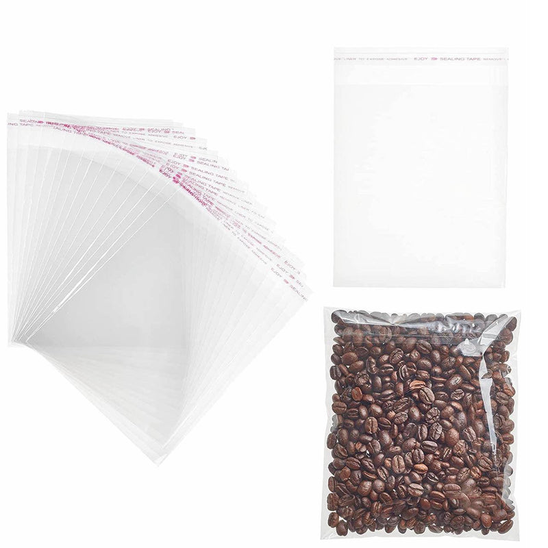 100Pcs Self-Adhesive Clear Opp Cellophane Bags with Air Hole - 7*9+3cm