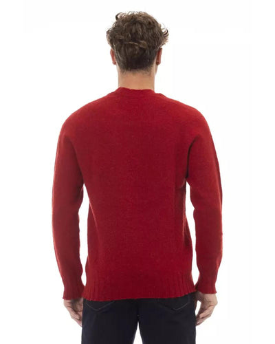 Alpha Studio Men's Red Wool Sweater - 50 IT
