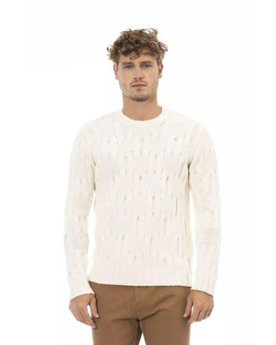 Alpha Studio Men's Beige Wool Sweater - 50 IT